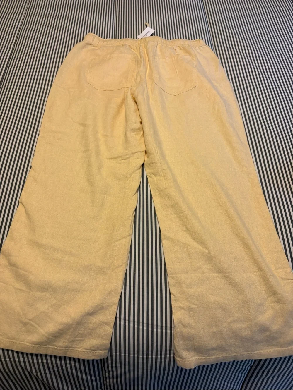 Banana Republic Pale Yellow Wide-Leg Linen Blend Pants Size PS NWT